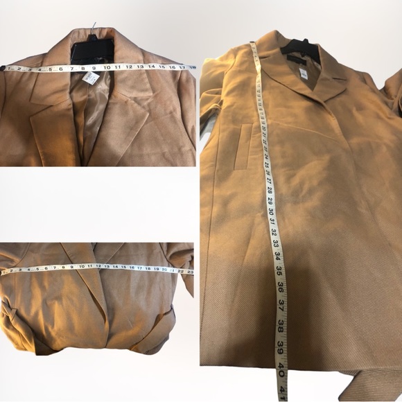 🎉NEW ⭐️🎉HOST PICK! 🤩⭐️🎉 Banana Republic Twill Trench Coat- Camel Color SZ L - Picture 8 of 9